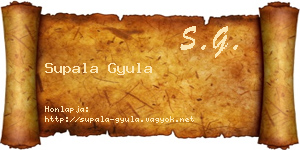 Supala Gyula névjegykártya